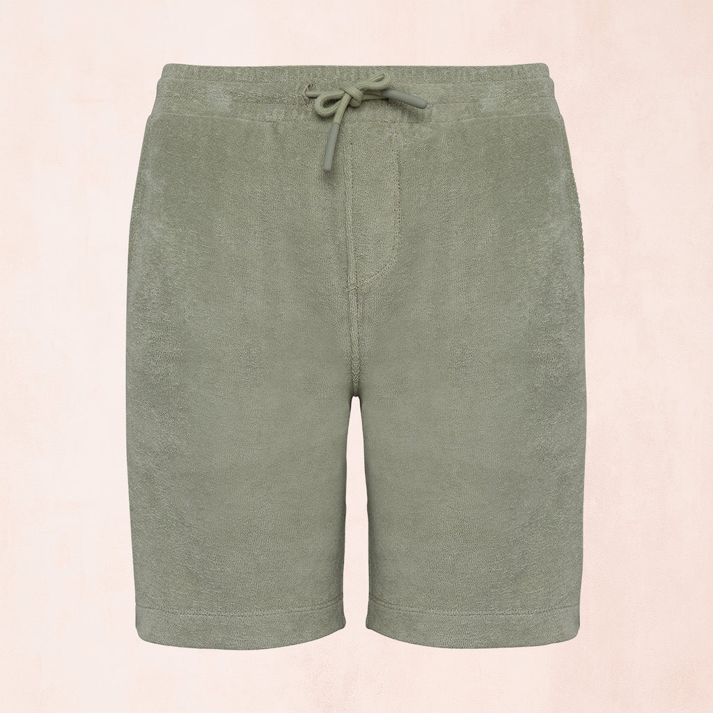 Barnshorts i frotté av ekologisk bomull och återvunnen polyester