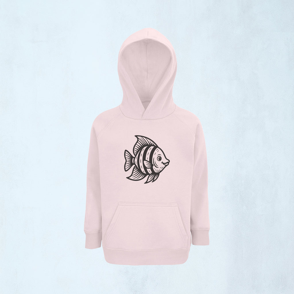 Hoodie med lekfull fisk | Havet