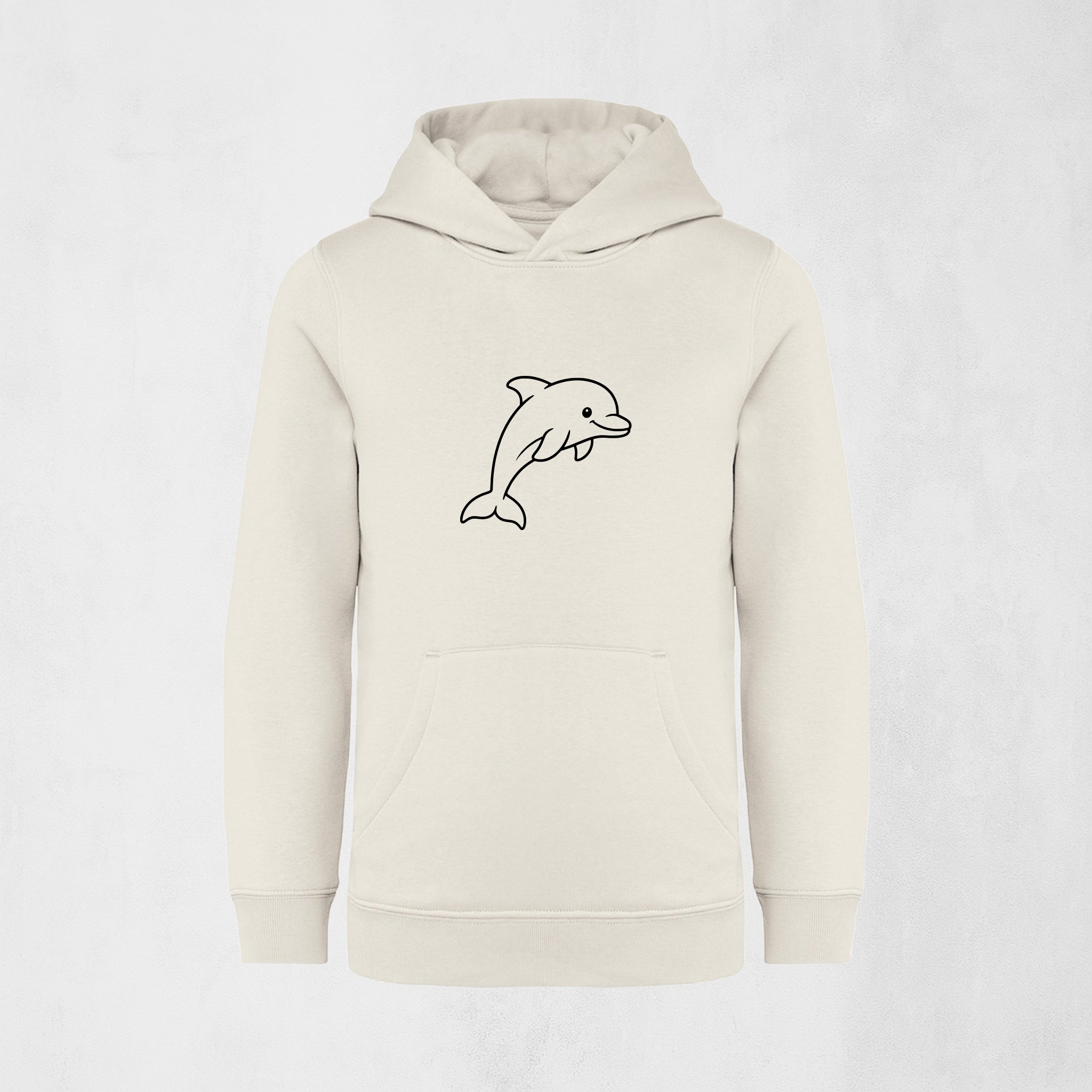 Premium hoodie med lekfull delfin | Havet