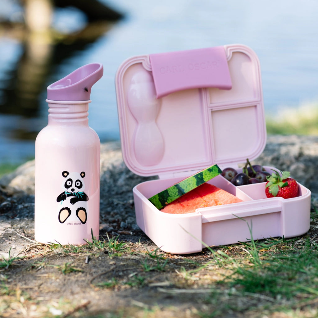 Matlåda för barn med tre fack och bestick – BentoBOX™