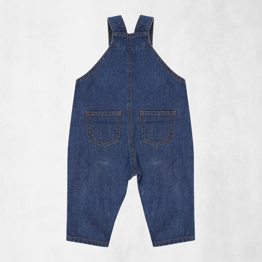Hängselbyxor för baby & småbarn i denim med justerbara axelband
