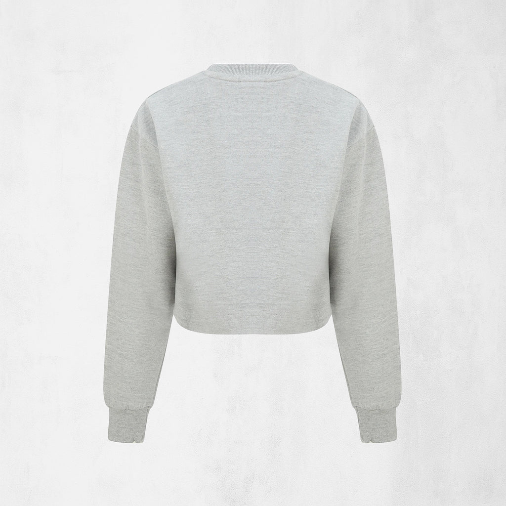 Cropped sweatshirt i bomullsmix med oversized passform för barn