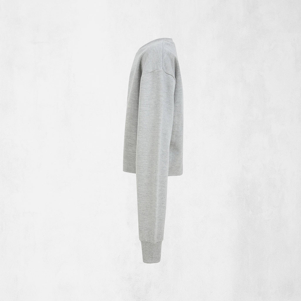 Cropped sweatshirt i bomullsmix med oversized passform för barn