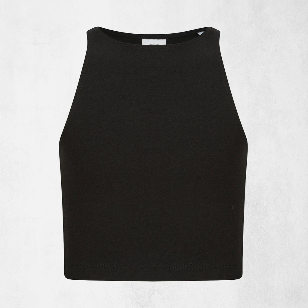 Cropped topp i bomull med racerback för barn