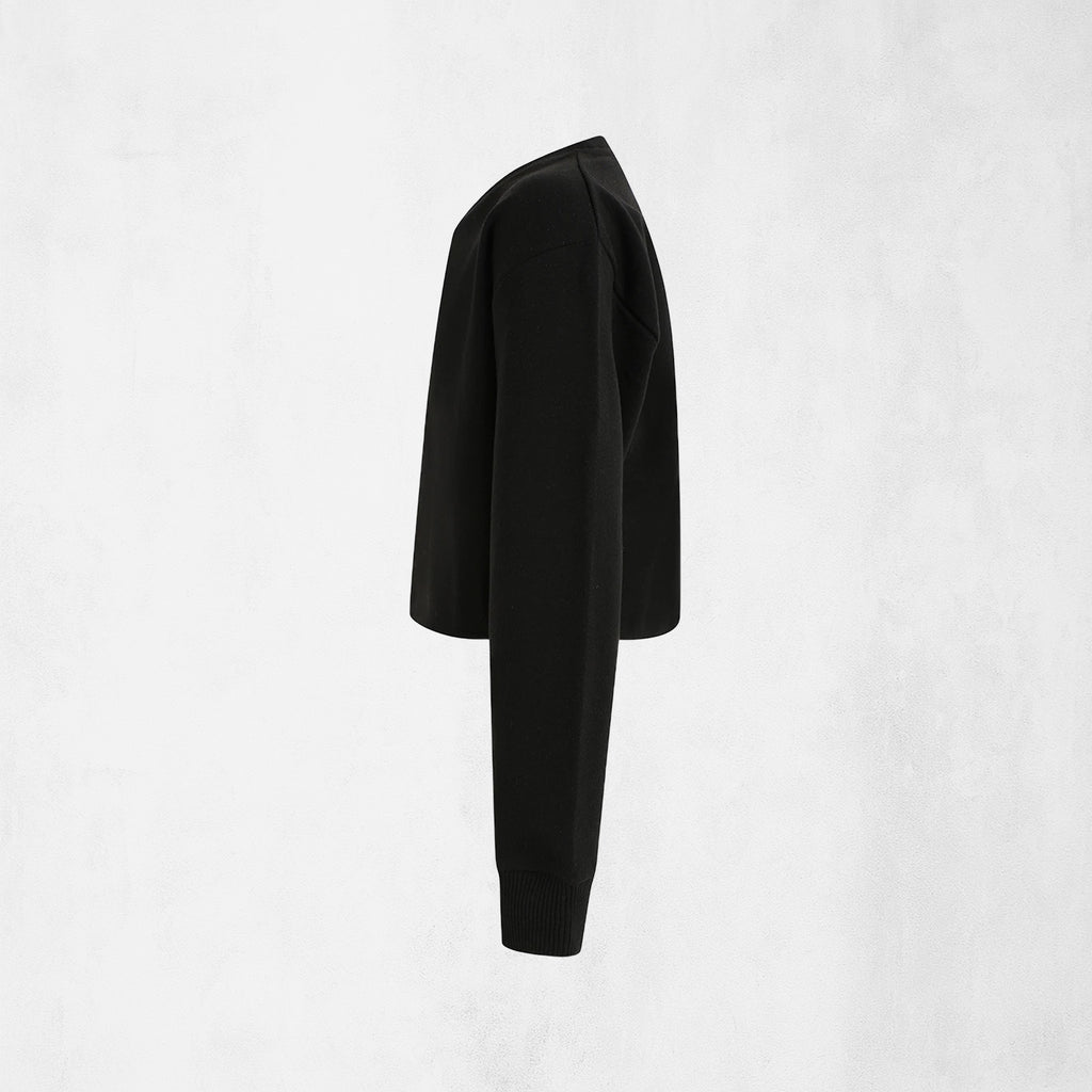 Cropped sweatshirt i bomullsmix med oversized passform för barn