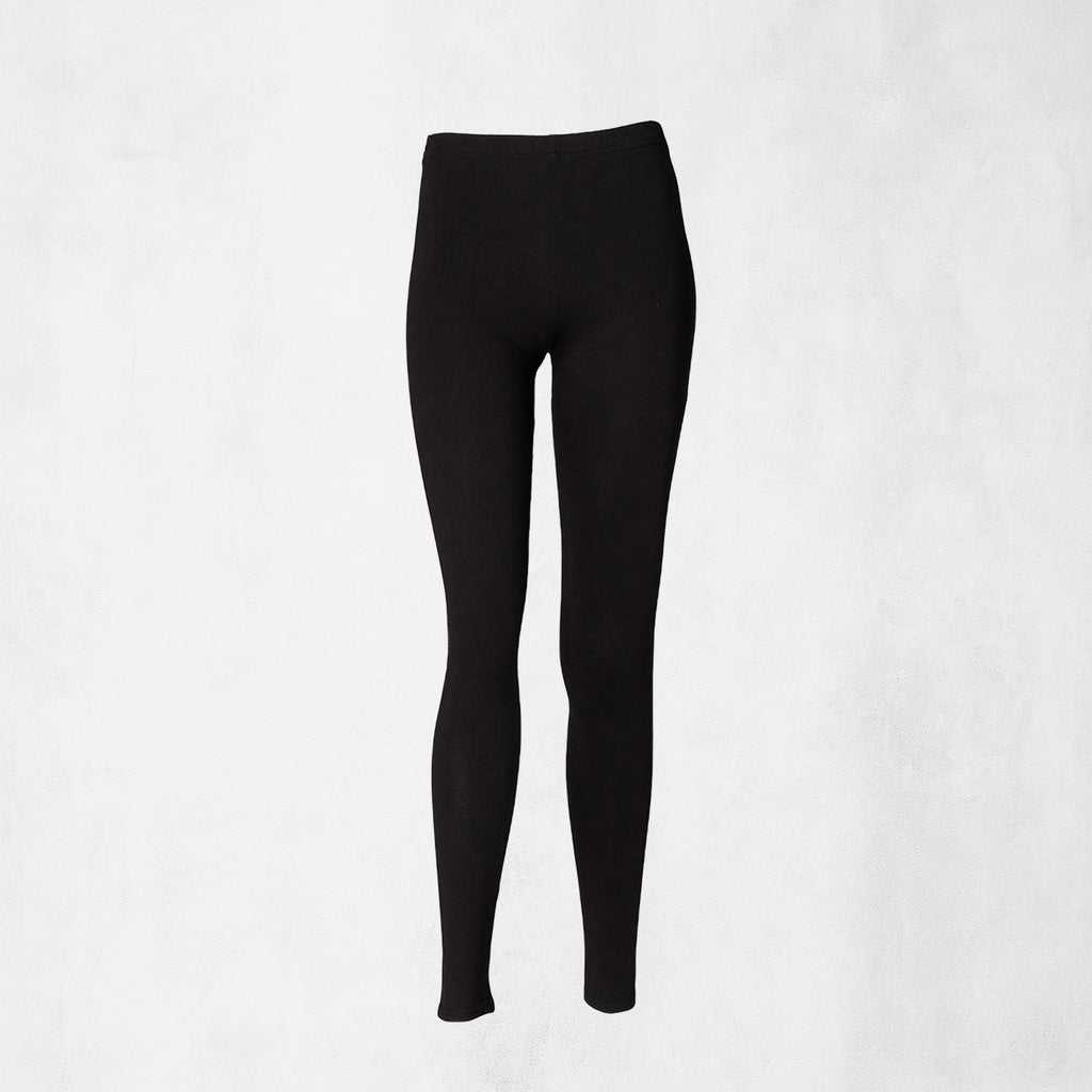 Svarta leggings i bomull med stretch för barn