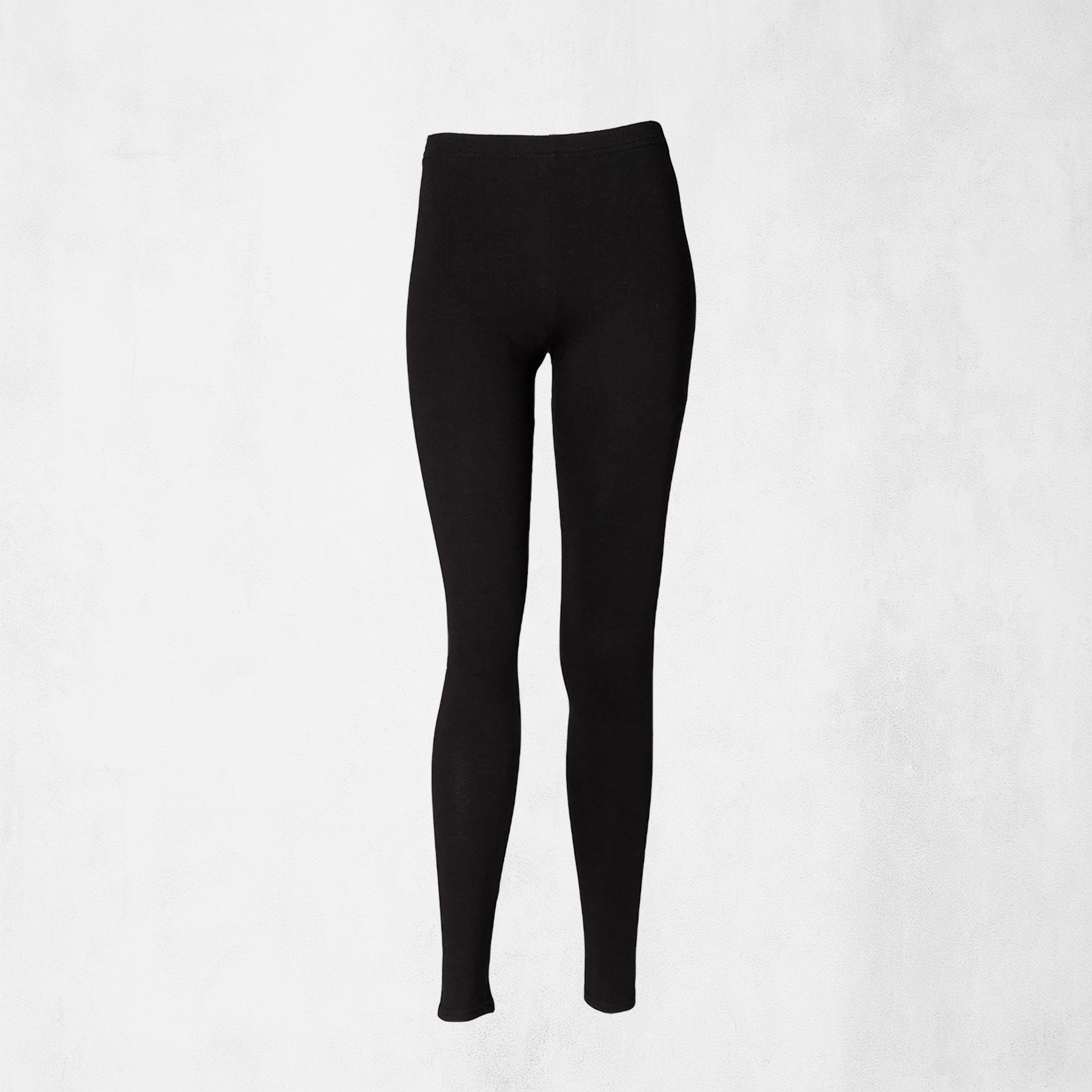 Svarta leggings i bomull med stretch för barn