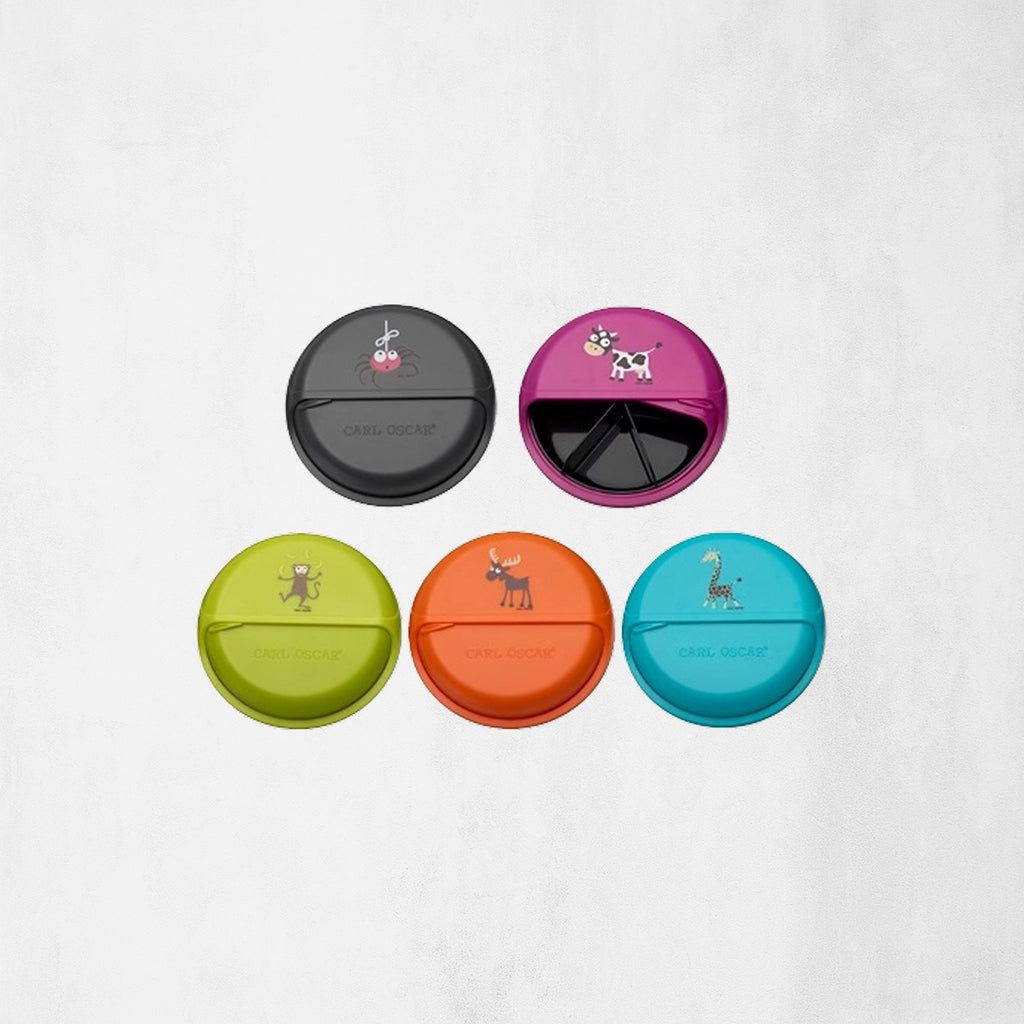 Snackbox med roterande fack för barn – SnackDISC™