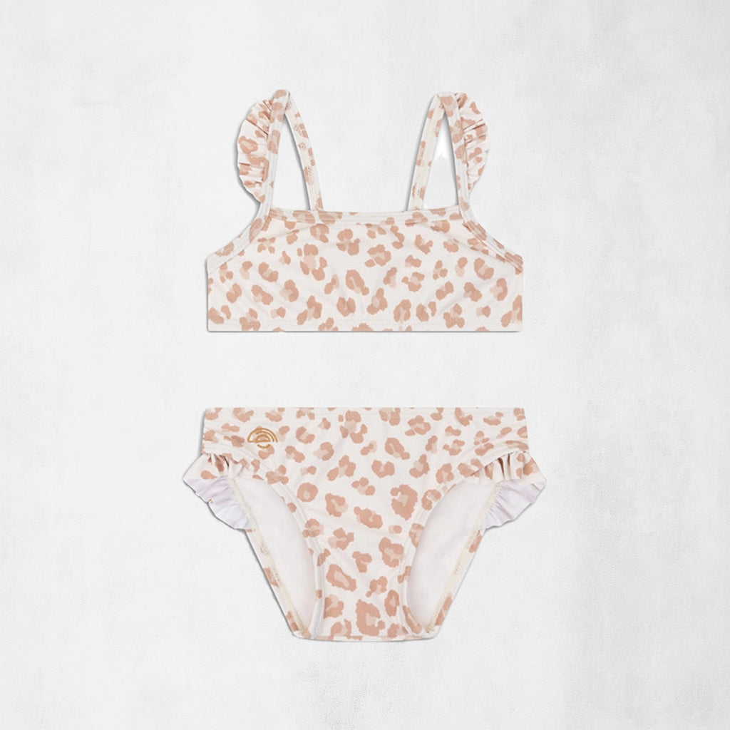 Bikini för barn med UPF50+ i flera leopardmönster