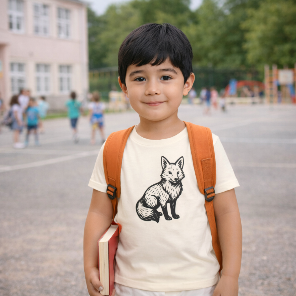 T-shirt med klok räv | Safari & Skog