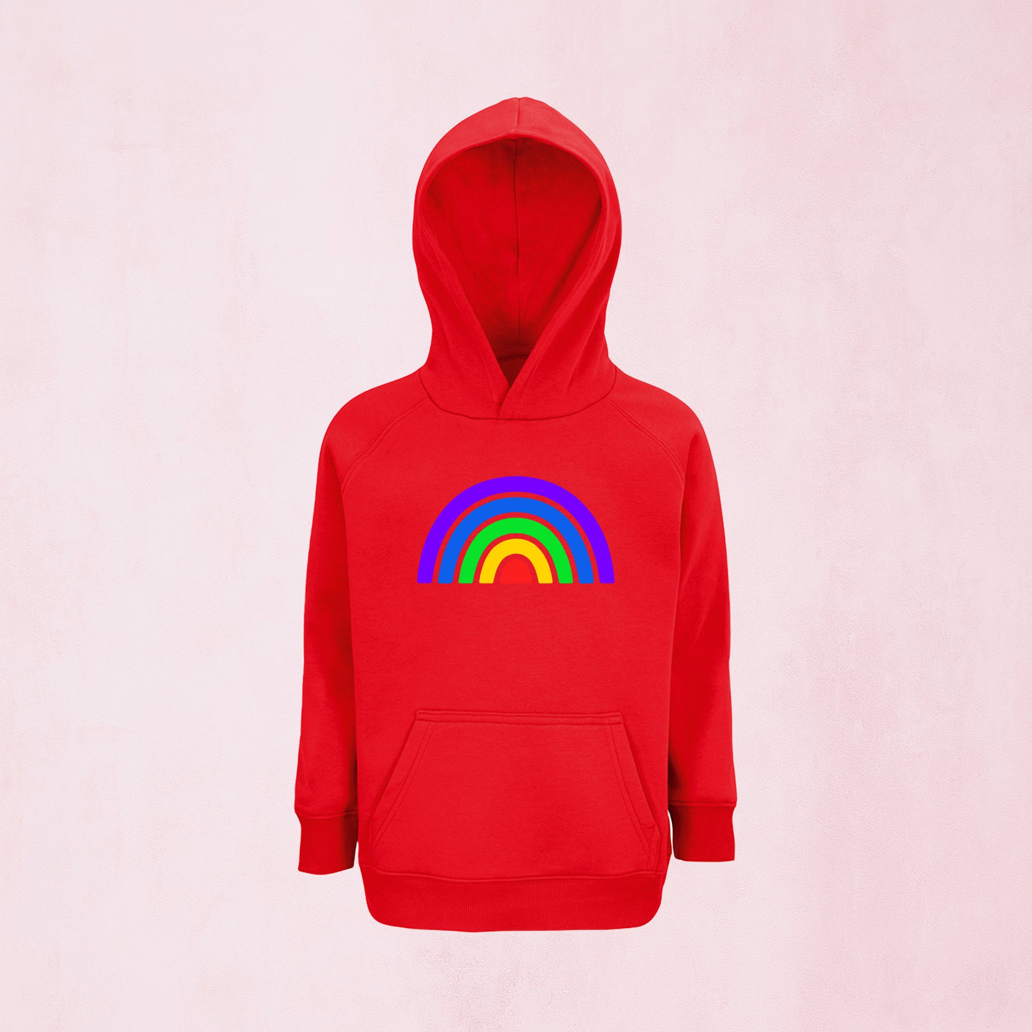 Hoodie med färgglad regnbåge | Regnbåge