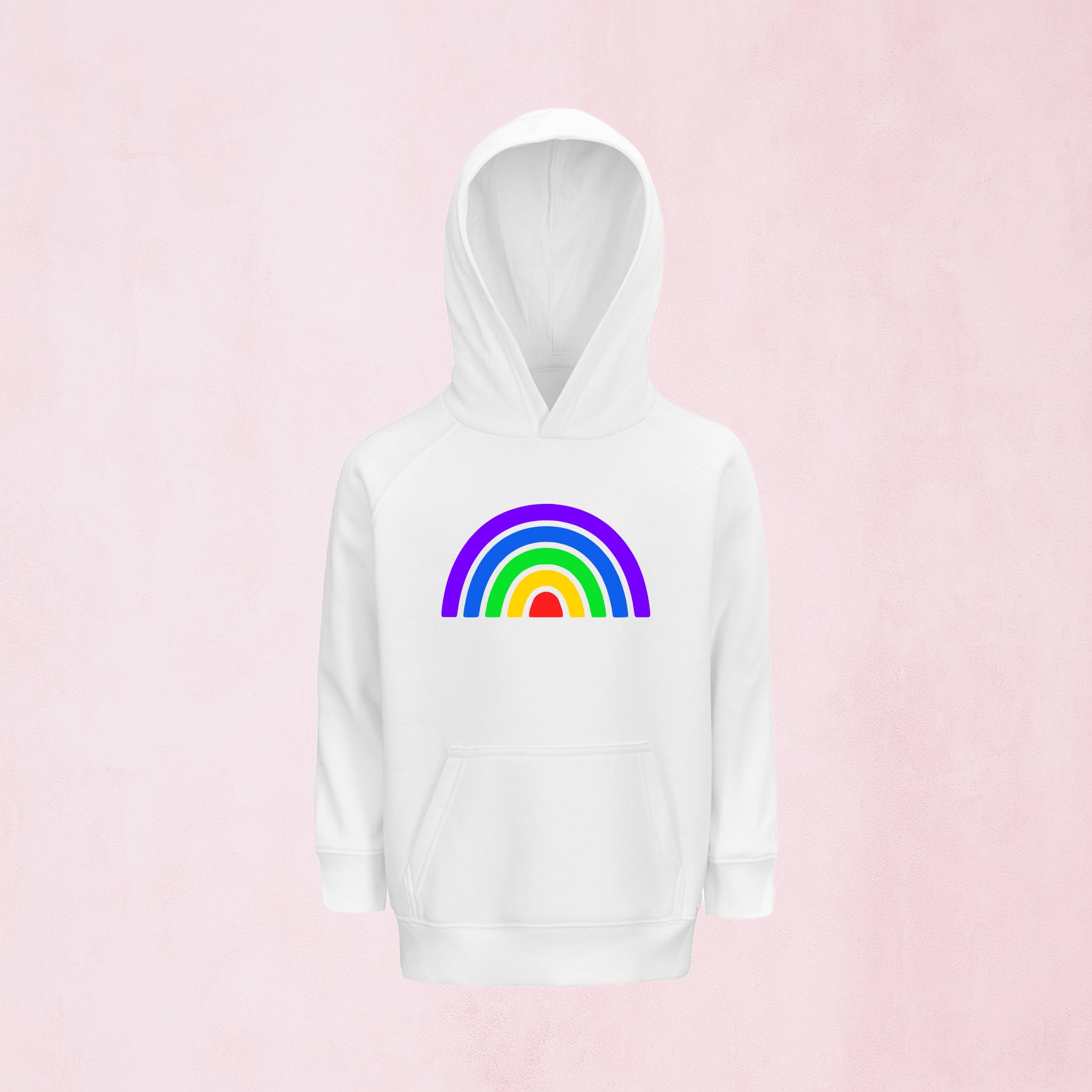 Hoodie med färgglad regnbåge | Regnbåge