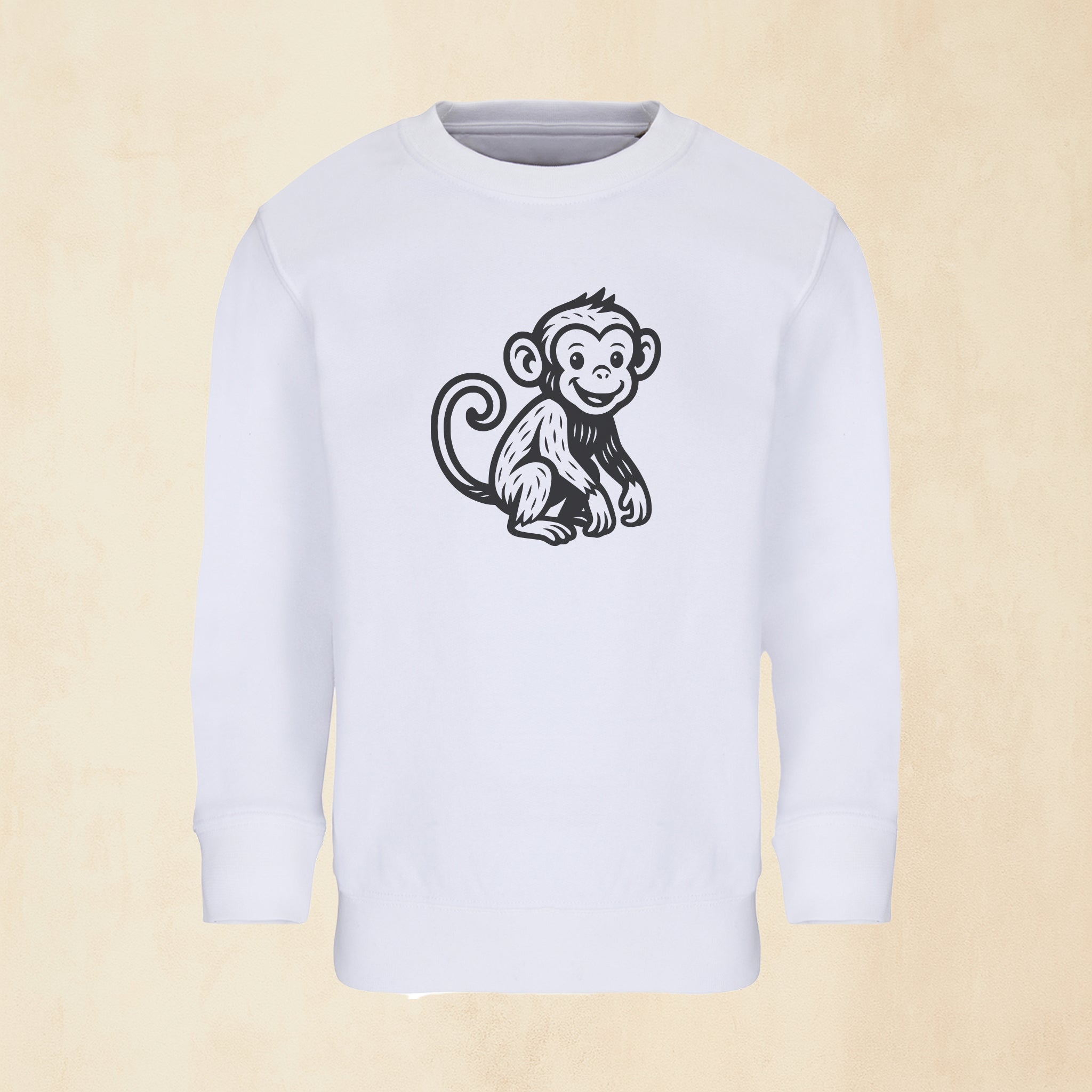 Sweatshirt med nyfiken apa | Safari & Skog