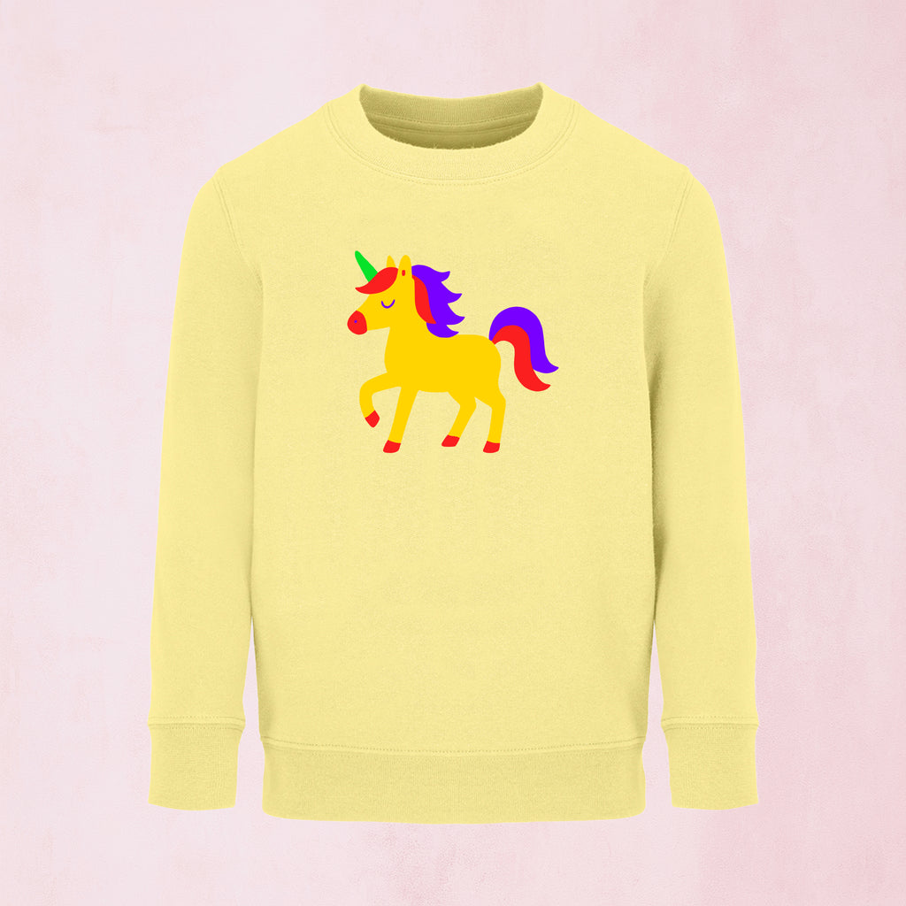 Sweatshirt med magisk enhörning | Regnbåge