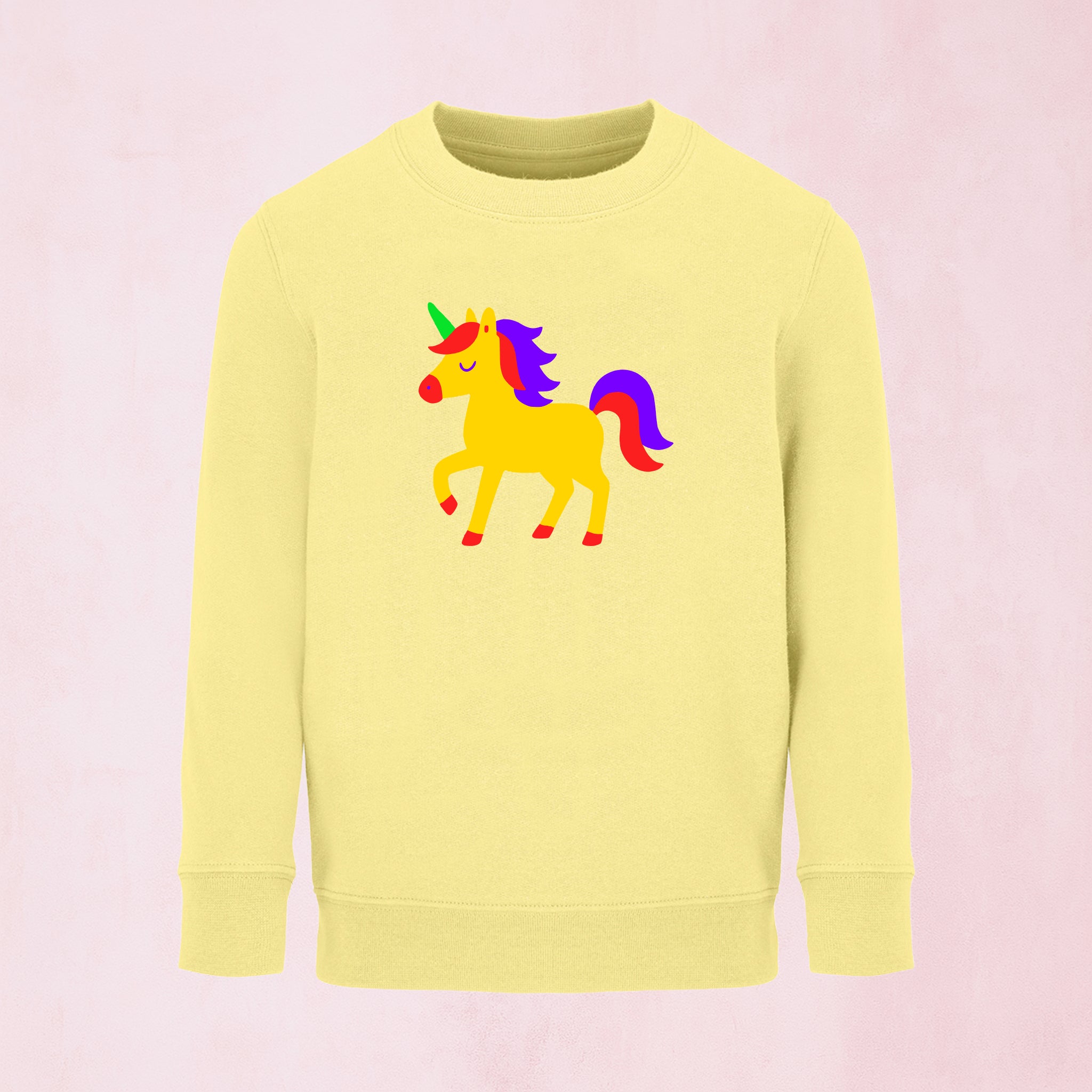 Sweatshirt med magisk enhörning | Regnbåge