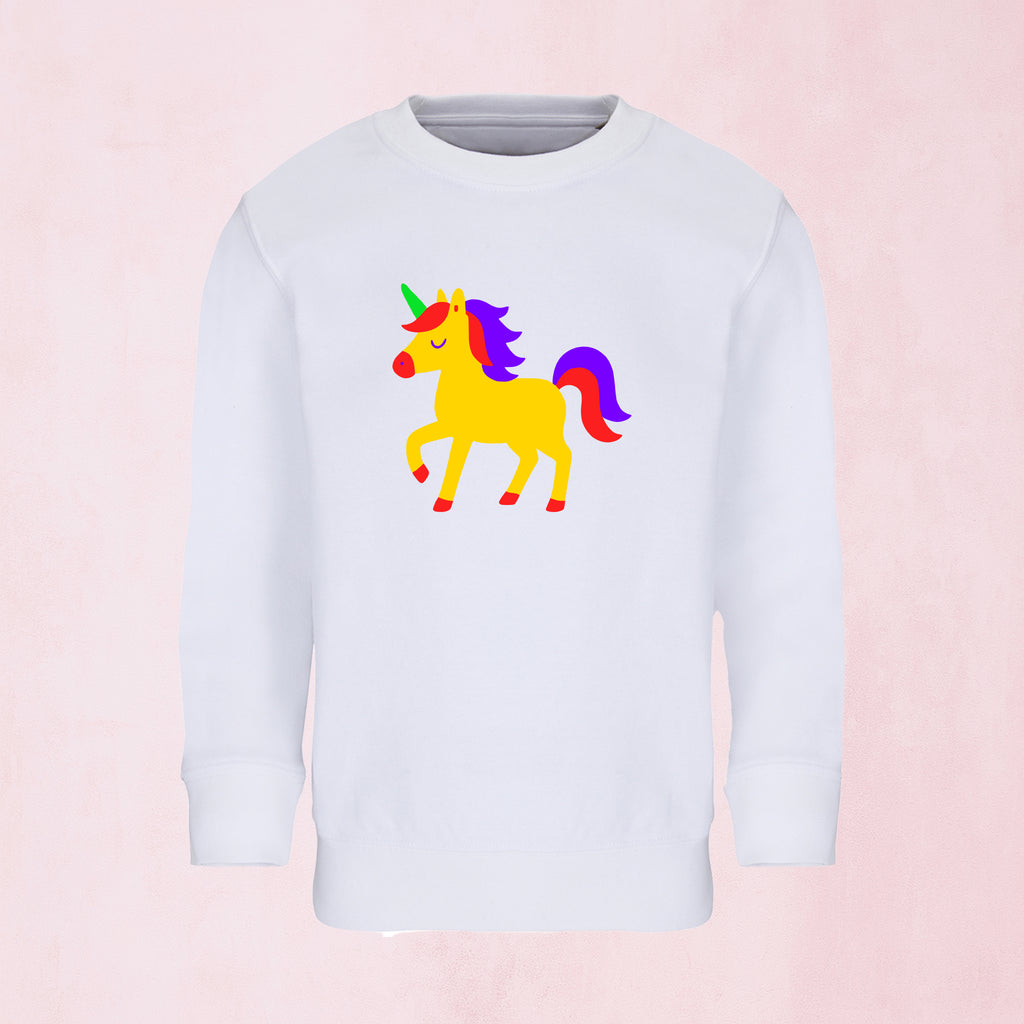 Sweatshirt med magisk enhörning | Regnbåge