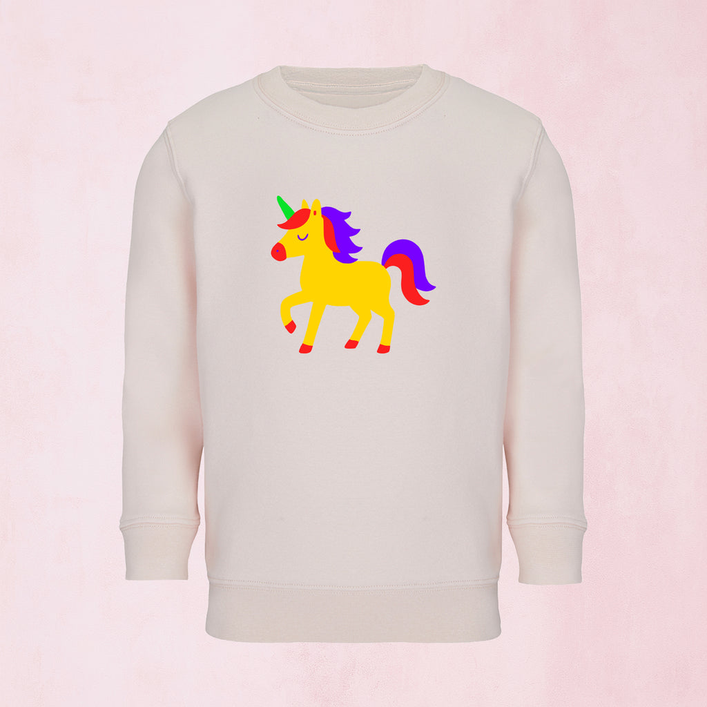 Sweatshirt med magisk enhörning | Regnbåge