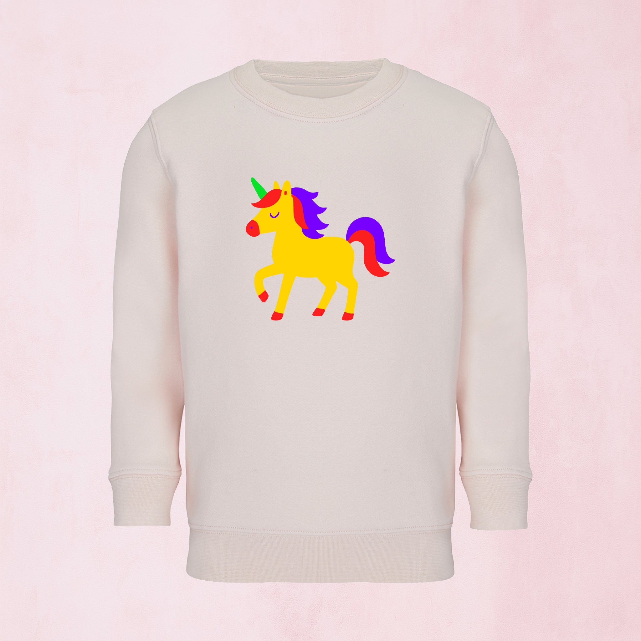 Sweatshirt med magisk enhörning | Regnbåge