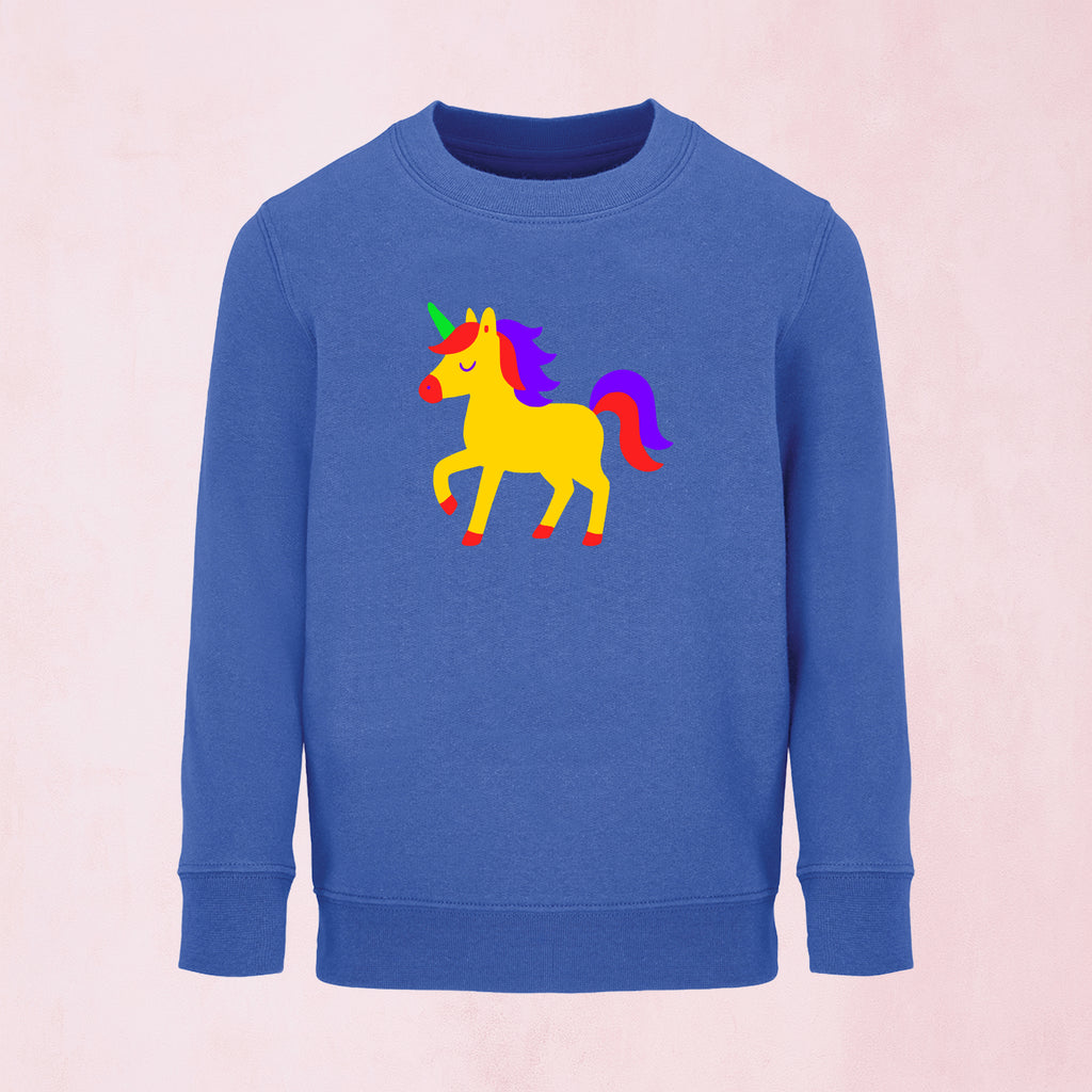 Sweatshirt med magisk enhörning | Regnbåge