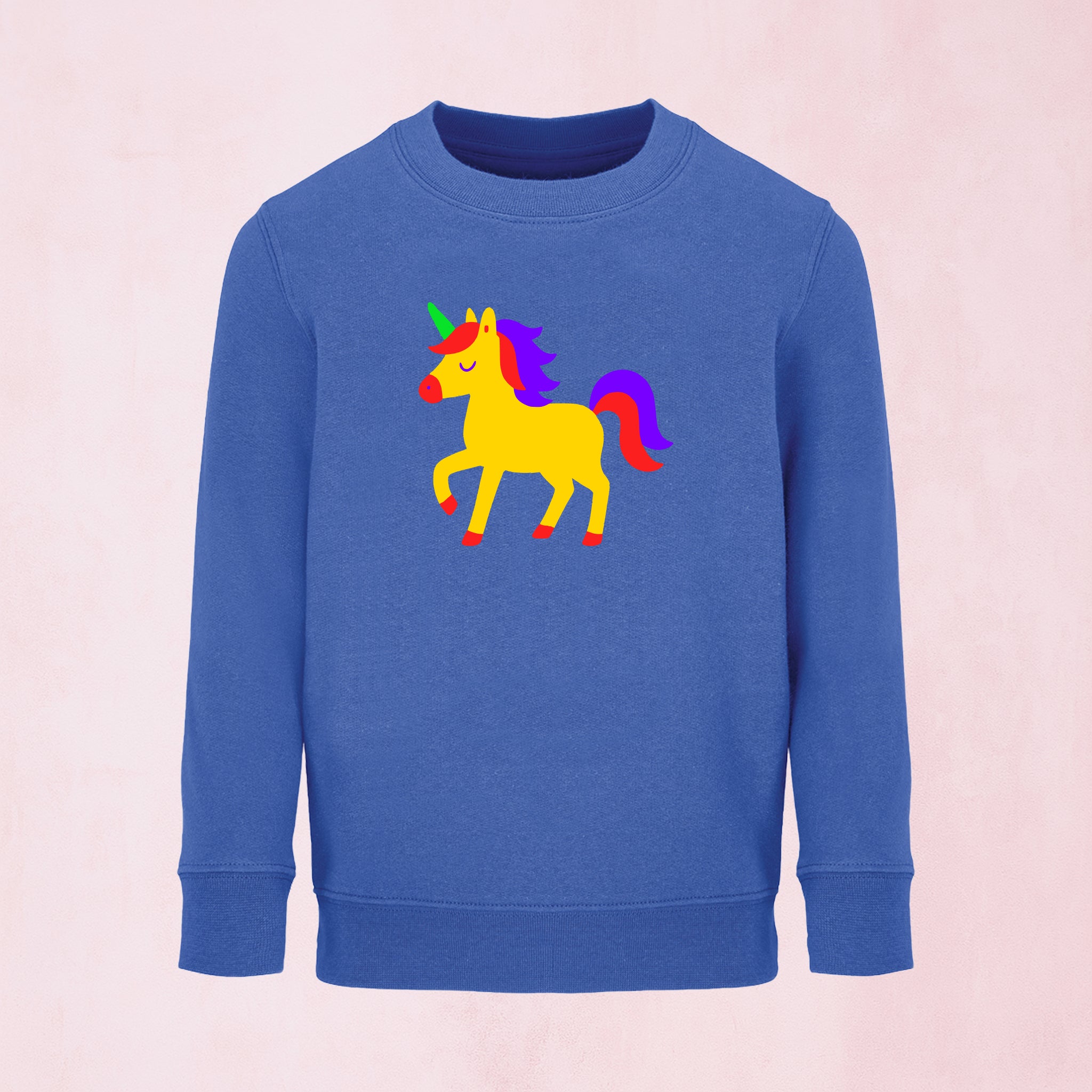 Sweatshirt med magisk enhörning | Regnbåge