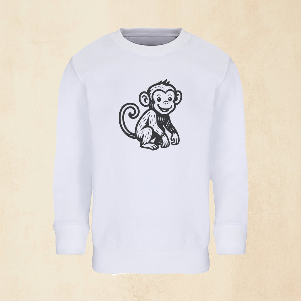 Sweatshirt med nyfiken apa | Safari & Skog