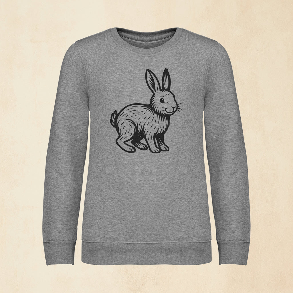 Premium sweatshirt med livlig hare | Safari & Skog