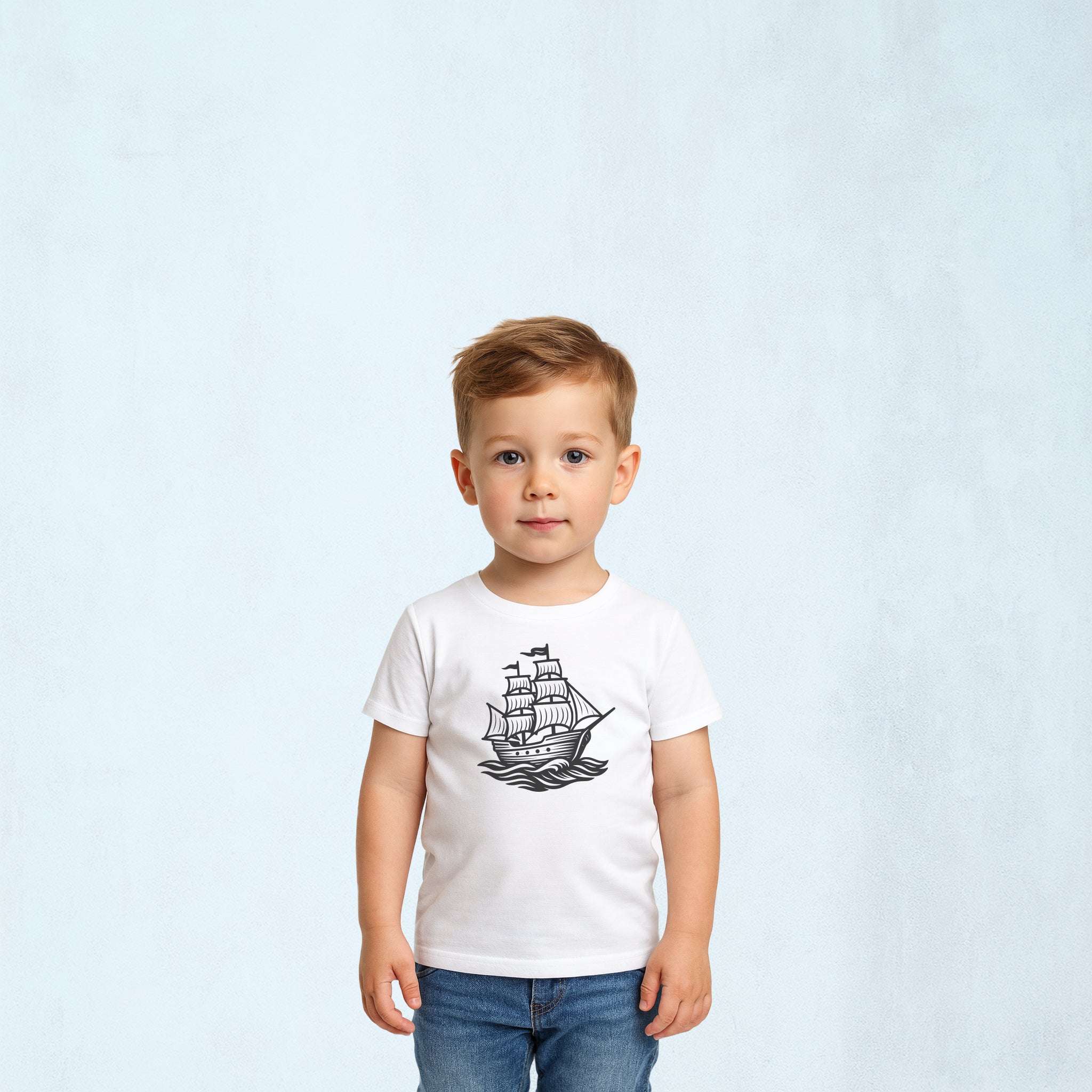 T-shirt med seglande skepp | Havet