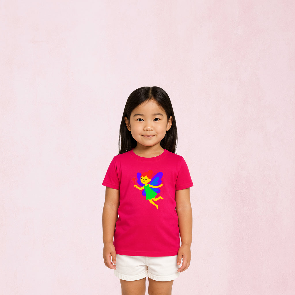 T-shirt med sagolik fe | Regnbåge